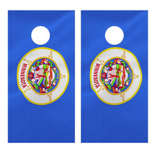 Flag of Minnesota Cornhole Board Decal Wraps