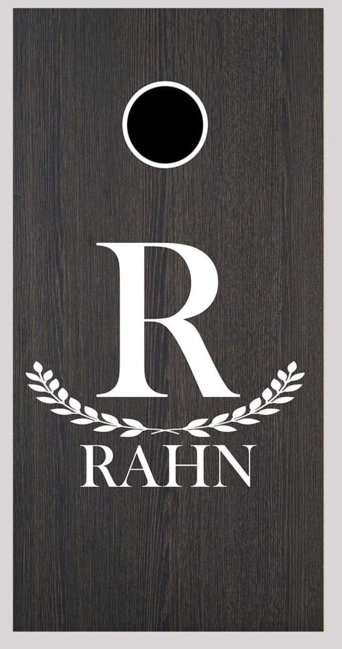 Custom Monogrammed Cornhole Board Decal Wraps