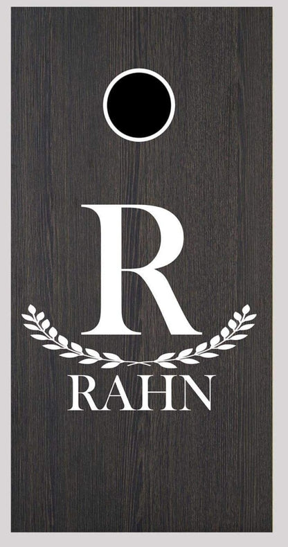 Custom Monogrammed Cornhole Board Decal Wraps