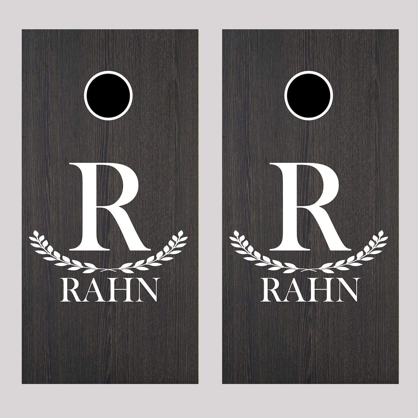 Custom Monogrammed Cornhole Board Decal Wraps