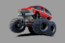 Car Art Monster Truck 2 Cartoon Wall Decal
