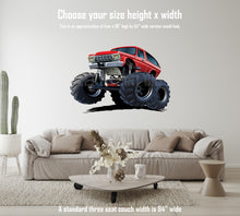 Car Art Monster Truck 2 Cartoon Wall Decal