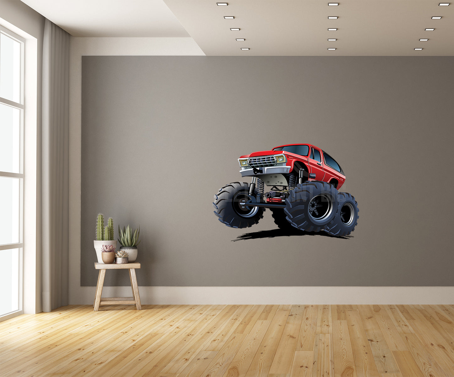 Car Art Monster Truck 2 Cartoon Wall Decal