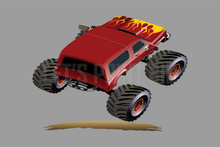 Car Art Monster Truck 5 Cartoon Wall Decal