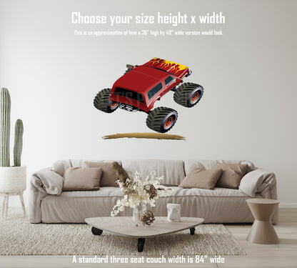Car Art Monster Truck 5 Cartoon Wall Decal