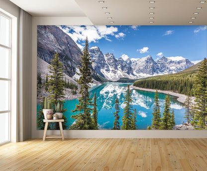 Moraine Lake In Banff National Park Canadian Rockies Wall Mural