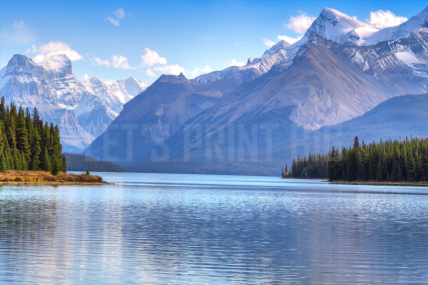 Maligne Lake View Wallpaper Mountain Wallpaper Mural proof