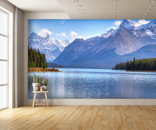 Maligne Lake View Wallpaper Mountain Wallpaper Mural extra room