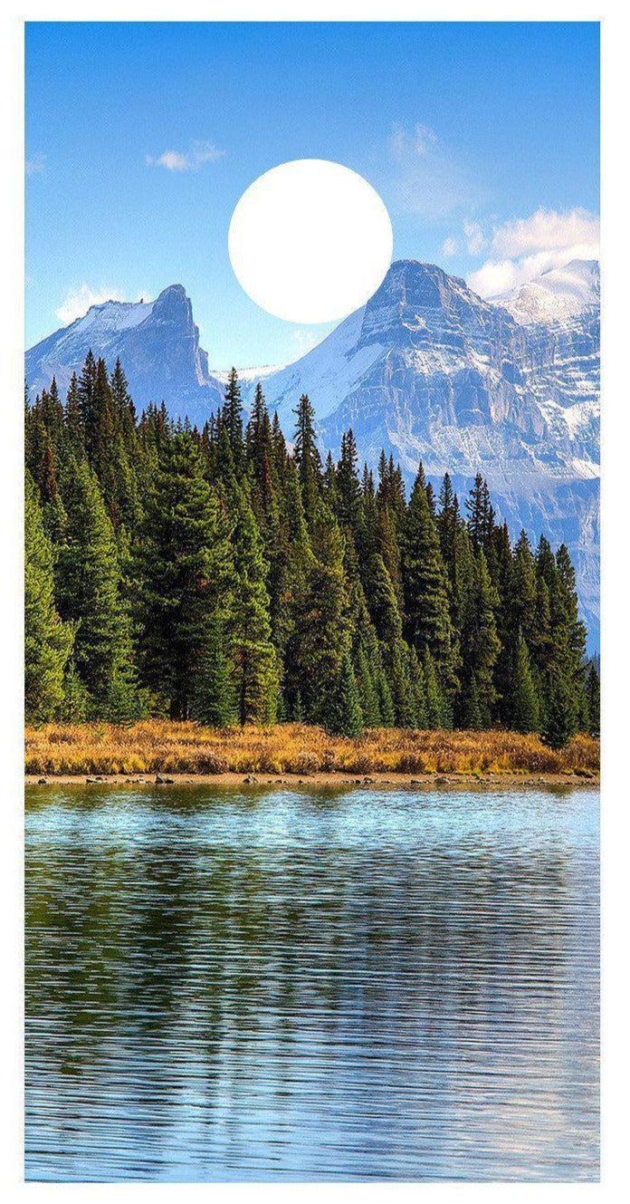 Mountains Lake Version 1 Cornhole Skins Board Decal Wrap