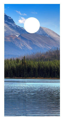 Mountains Lake Version 3 Cornhole Graphics Decal Wrap