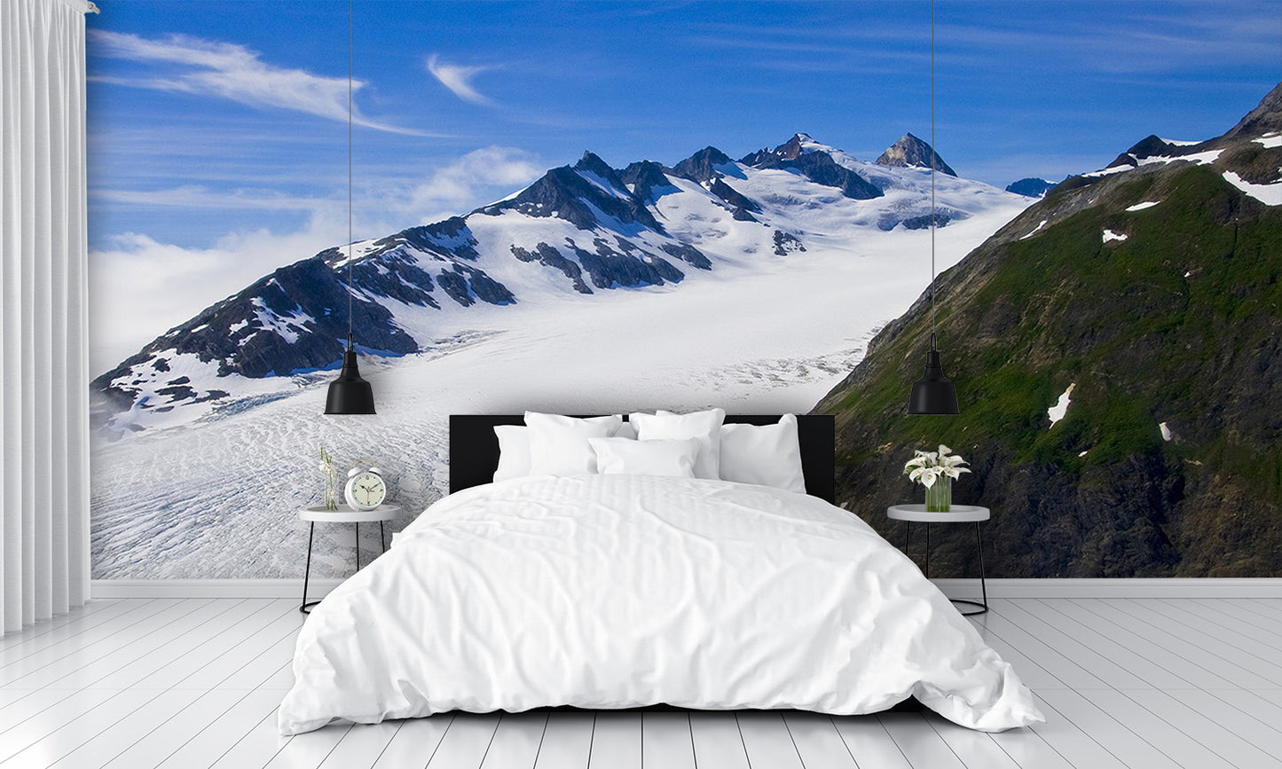 Mountains and Snow in Alaska Wall Mural