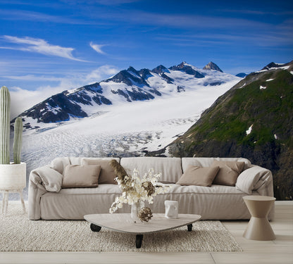 Mountains and Snow in Alaska Wall Mural