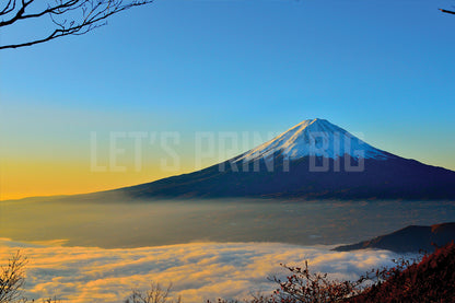 Mt. Fuji Sea of Clouds Sunrise Wall Mural