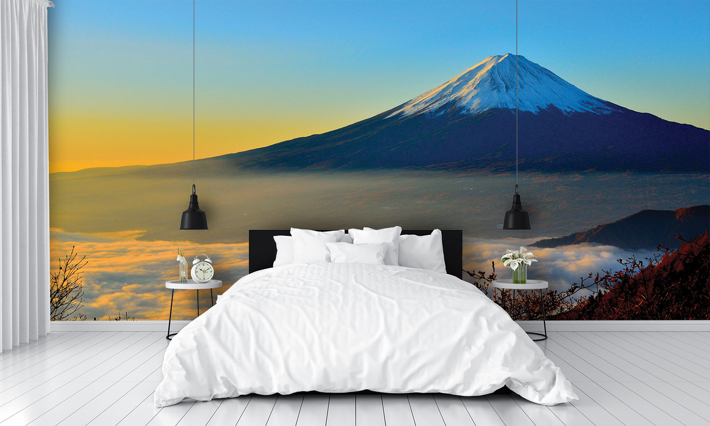 Mt. Fuji Sea of Clouds Sunrise Wall Mural