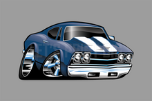 Car Art Chevelle Muscle Car Cartoon 14 Wall Decal