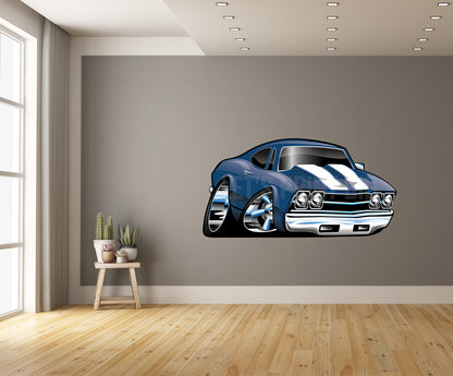 Car Art Chevelle Muscle Car Cartoon 14 Wall Decal