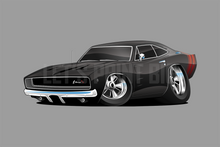 Car Art Charger Muscle Car Cartoon 16 Wall Decal