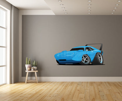 Car Art Plymouth Superbird Muscle Car Cartoon 17 Wall Decal