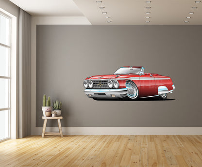 Car Art Muscle Car Cartoon 19 Convertible Wall Decal
