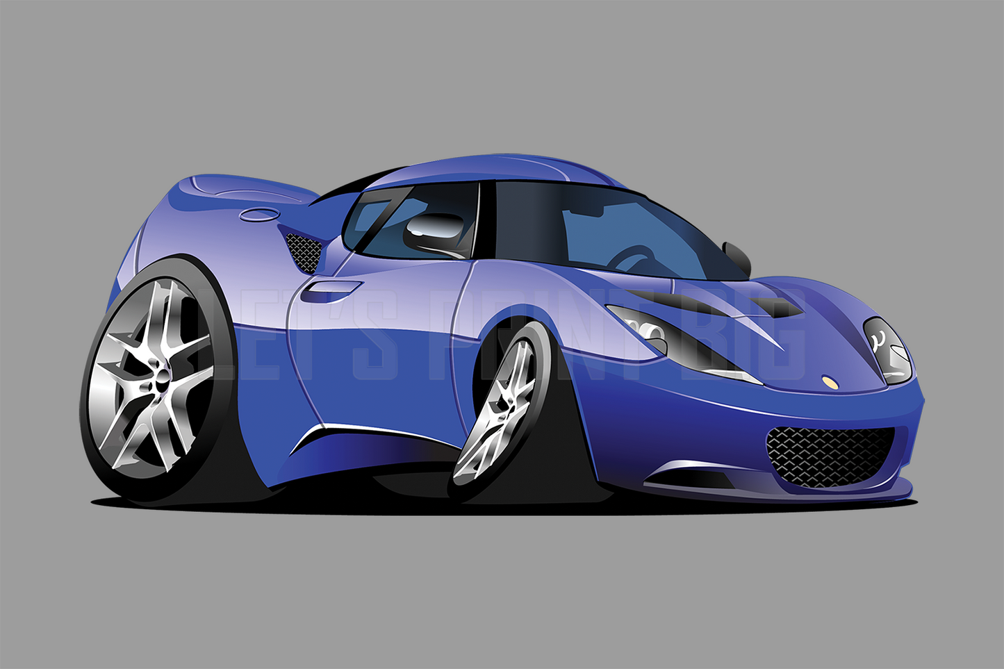 Corvette Car Art Exotic Car Cartoon Hot Rod Wall Decal