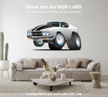 Car Art Chevelle Muscle Car Cartoon 2 Wall Decal