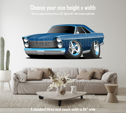 Car Art Muscle Car Cartoon 6 Wall Decal