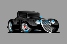 Car Art Muscle Car Cartoon 9 Classic Coupe Wall Decal