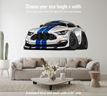 Car Art Mustang Warp Muscle Car WALL DECAL REMOVABLE REPOSITIONABLE