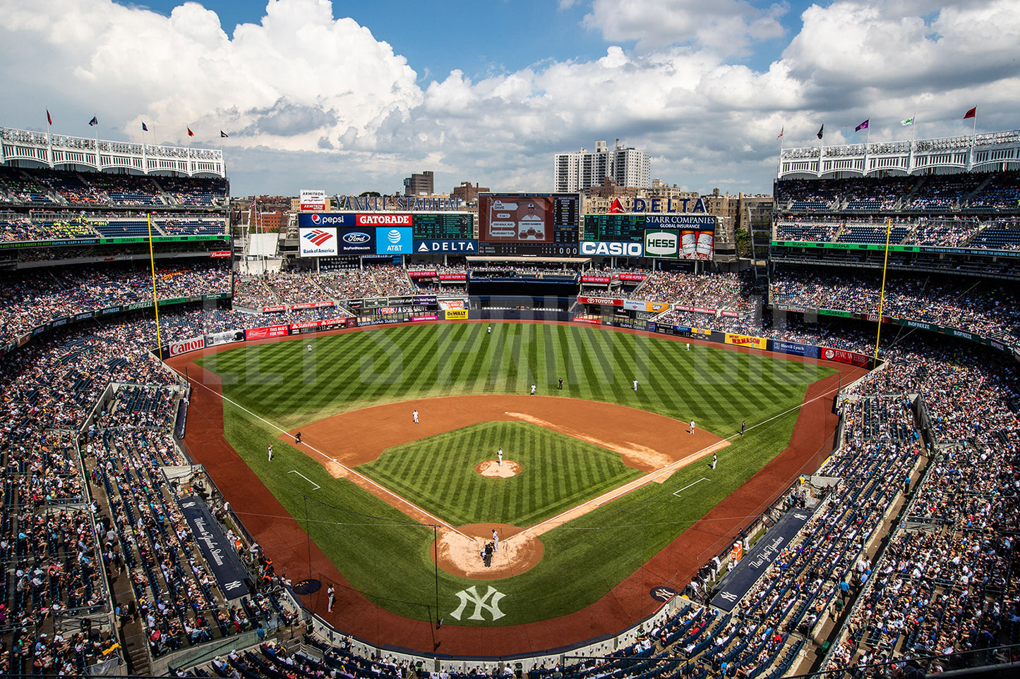 Yankees Wallpaper Stadium Baseball Diamond Field Mural proof 1