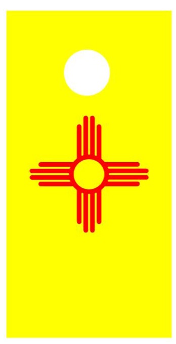 Flag of New Mexico Cornhole Board Decal Wraps