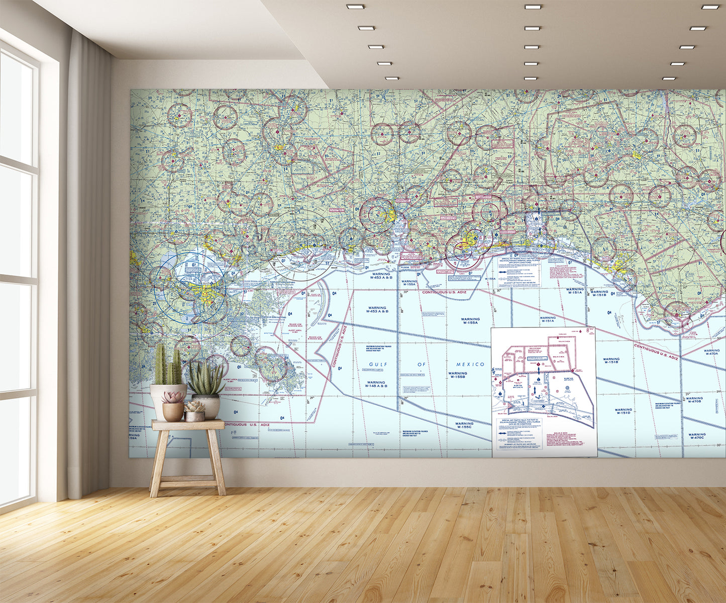 Aeronautical Chart New Orleans Wall Mural