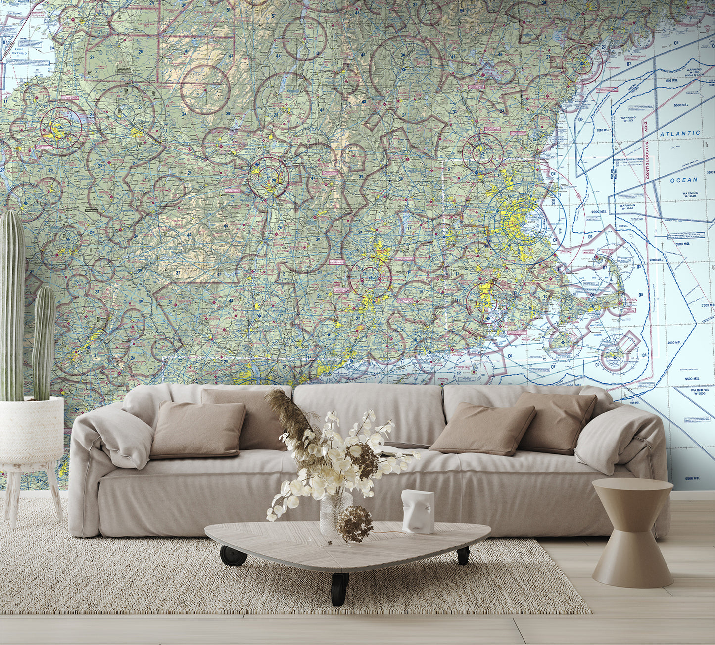 Aeronautical Chart New York Wall Mural