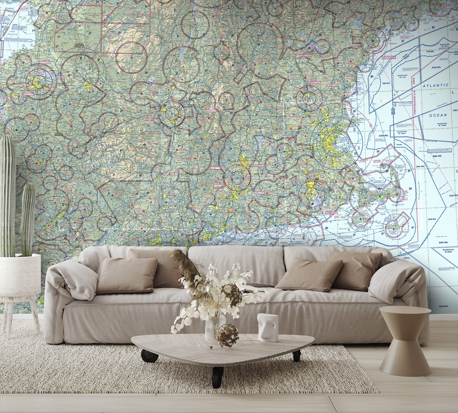 Aeronautical Chart New York Wall Mural