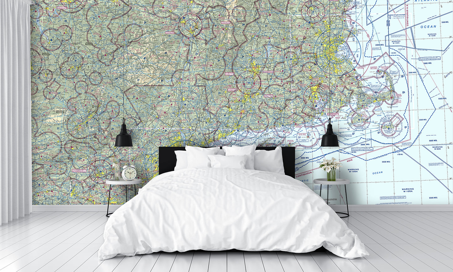 Aeronautical Chart New York Wall Mural