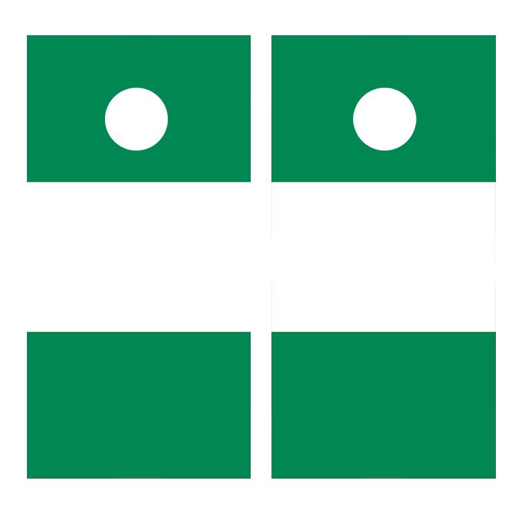 Flag of Nigeria Cornhole Board Decal Wraps
