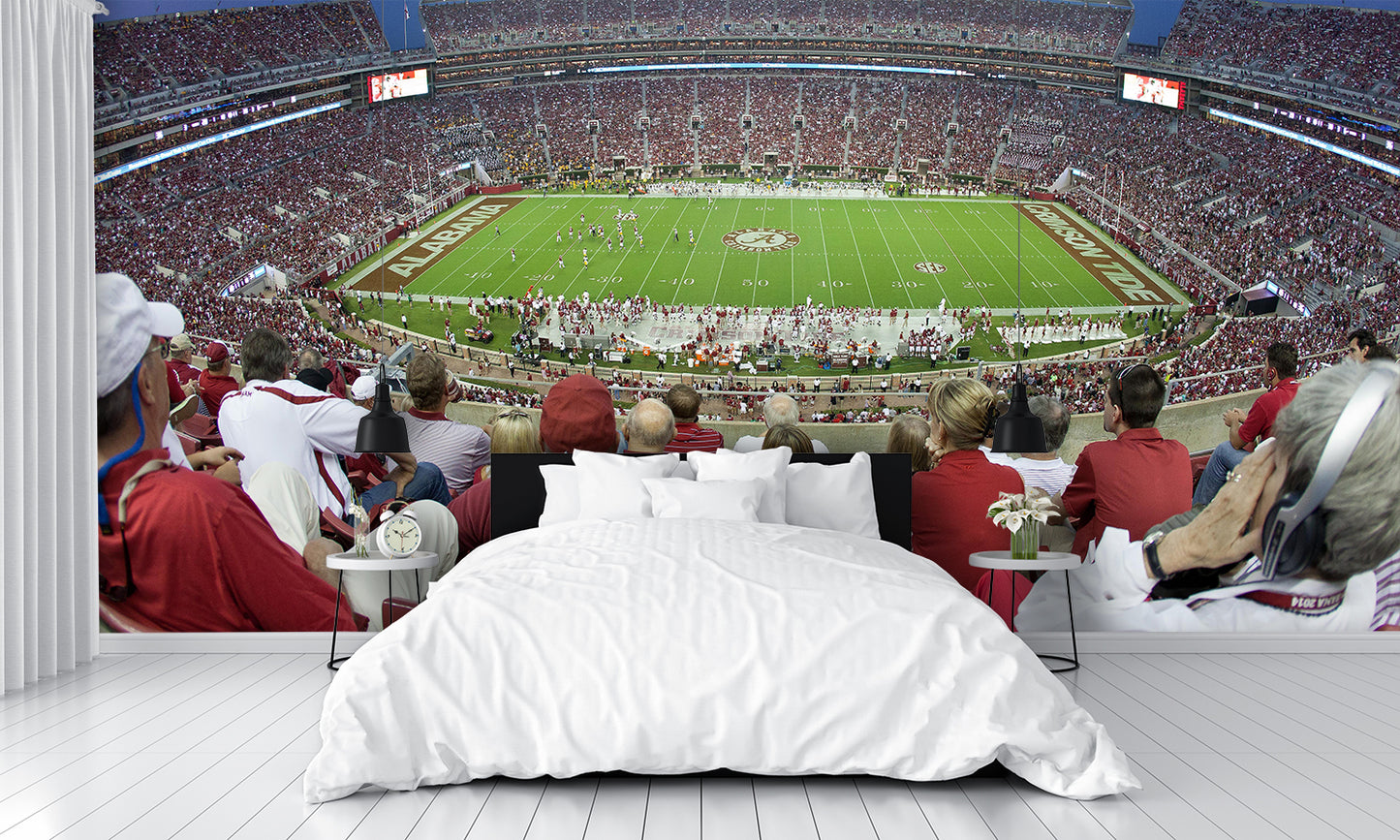 Bryant–Denny Stadium Football Stadium at Night Wall Mural