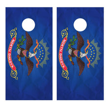 Flag of North Dakota Cornhole Board Decal Wraps