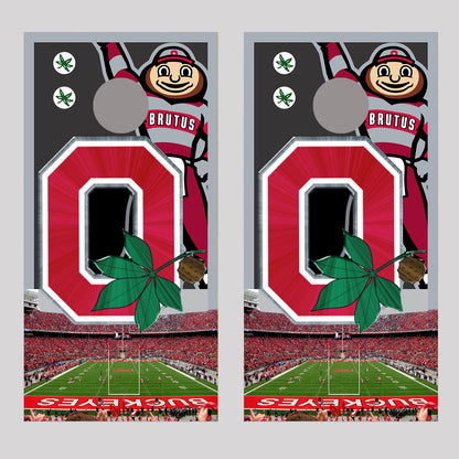 OSU Big O Brutus Design Cornhole Board Decal Wraps - 150664