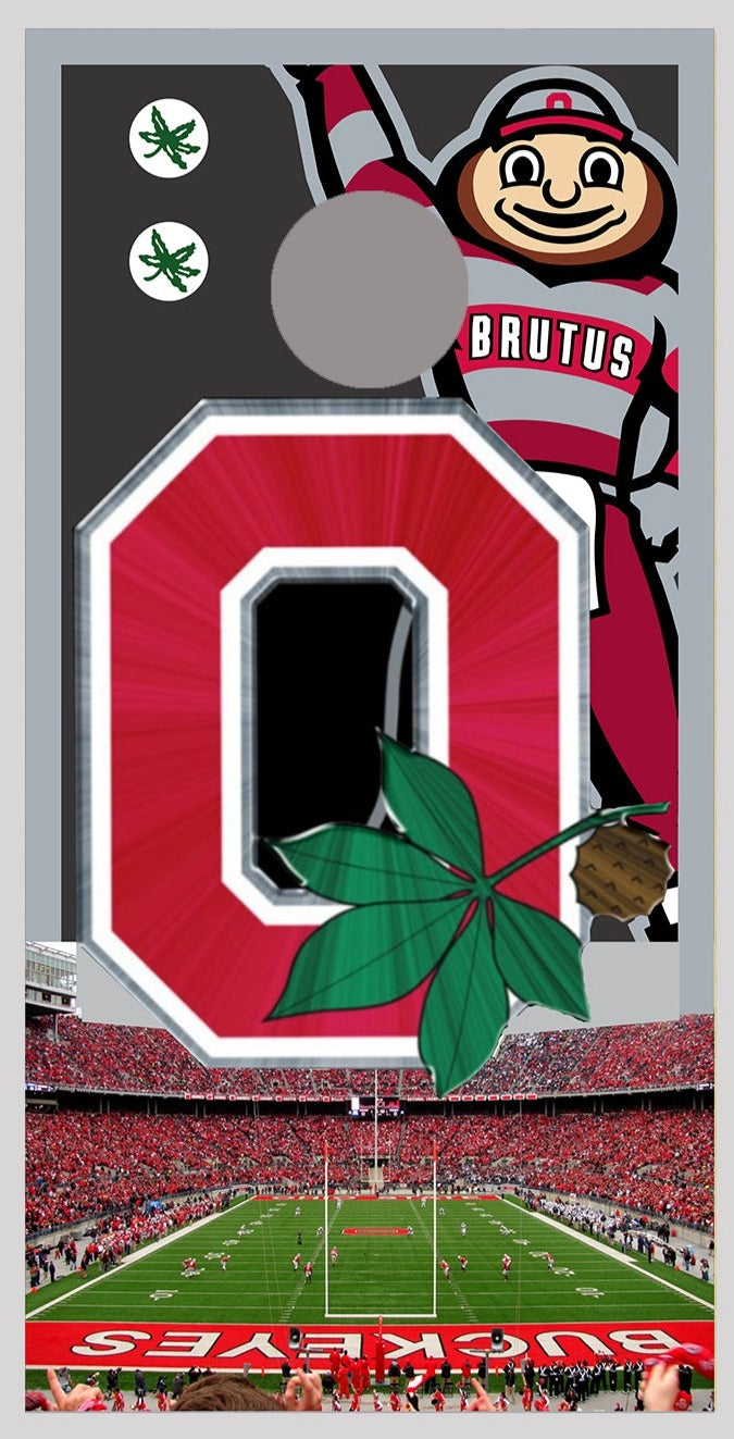 OSU Big O Brutus Design Cornhole Board Decal Wraps - 150664