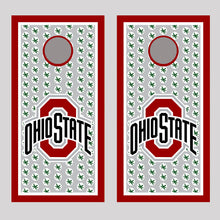 OSU Buckeye Leaves Design Cornhole Board Decal Wraps - 150709