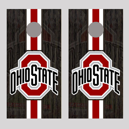 OSU Black OSU Background Design Cornhole Board Decal Wraps - 150659