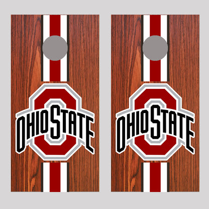 OSU Redwood Ohio State Design Cornhole Board Decal Wraps - 150689