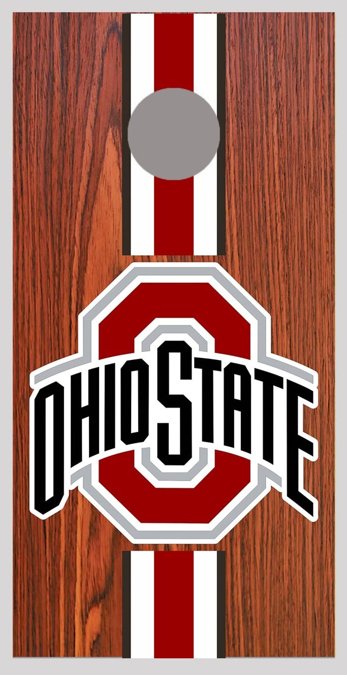 OSU Redwood Ohio State Design Cornhole Board Decal Wraps - 150689