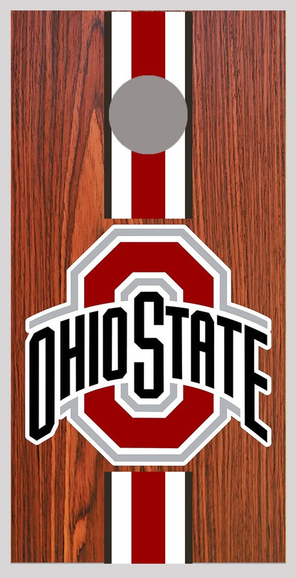 OSU Redwood Ohio State Design Cornhole Board Decal Wraps - 150689