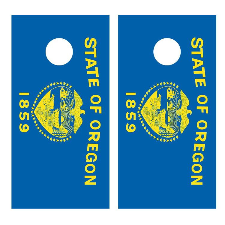 Flag of Oregon Cornhole Board Decal Wraps