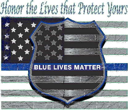 Thin Blue Line Honor the Ones that Protect You Police - Let's Print Big