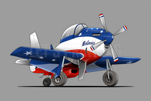 P51 Mustang Miss America Cartoon Airplane Art Wall Decal
