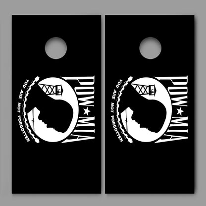 POW MIA Flag Design Cornhole Board Decal Wraps