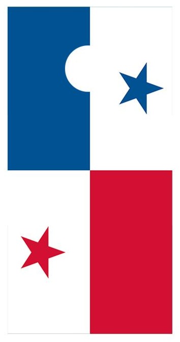 Flag of Panama Cornhole Board Decal Wraps