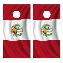 Flag of Peru Cornhole Board Decal Wraps